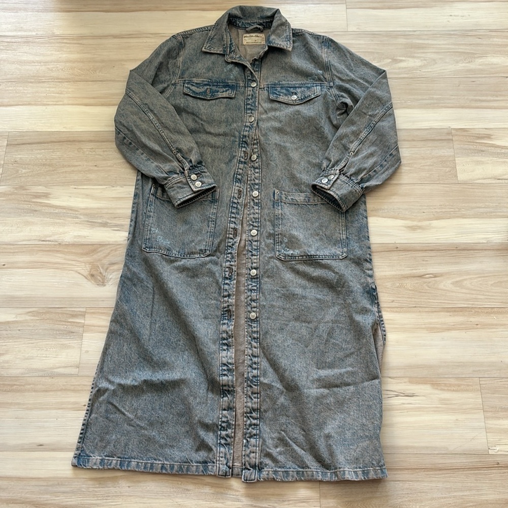 We The Free Anna Lou denim duster jacket/dress - Picture 2 of 7